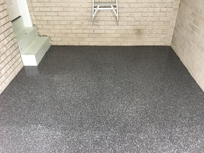concrete resurfacing flake flooring